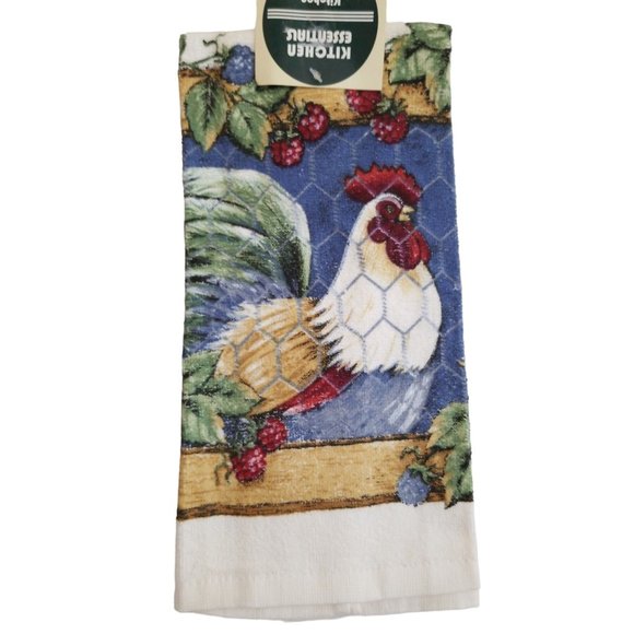 Lot of 5 Colorful Kitchen Towels NOS 100% Cotton Chickens, Cats and Coffee - Picture 3 of 10